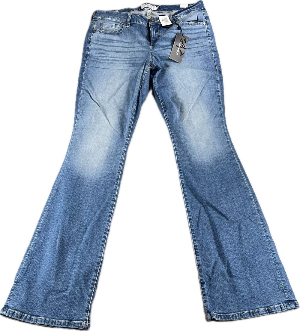 NWT Torrid Slim Bootcut Jeans Size 14 Tall First At Fit Blue Stretch